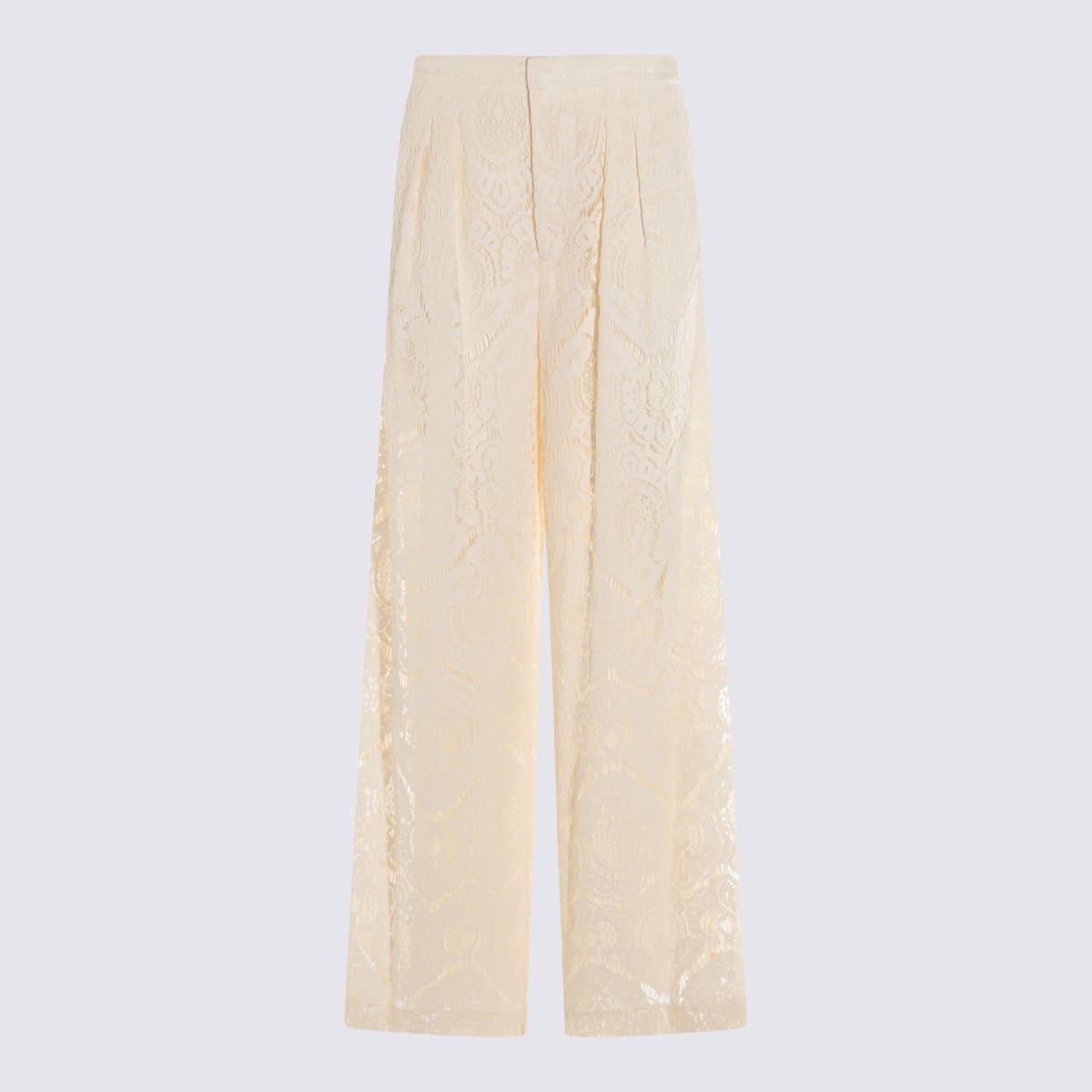 twinset cream viscose pants