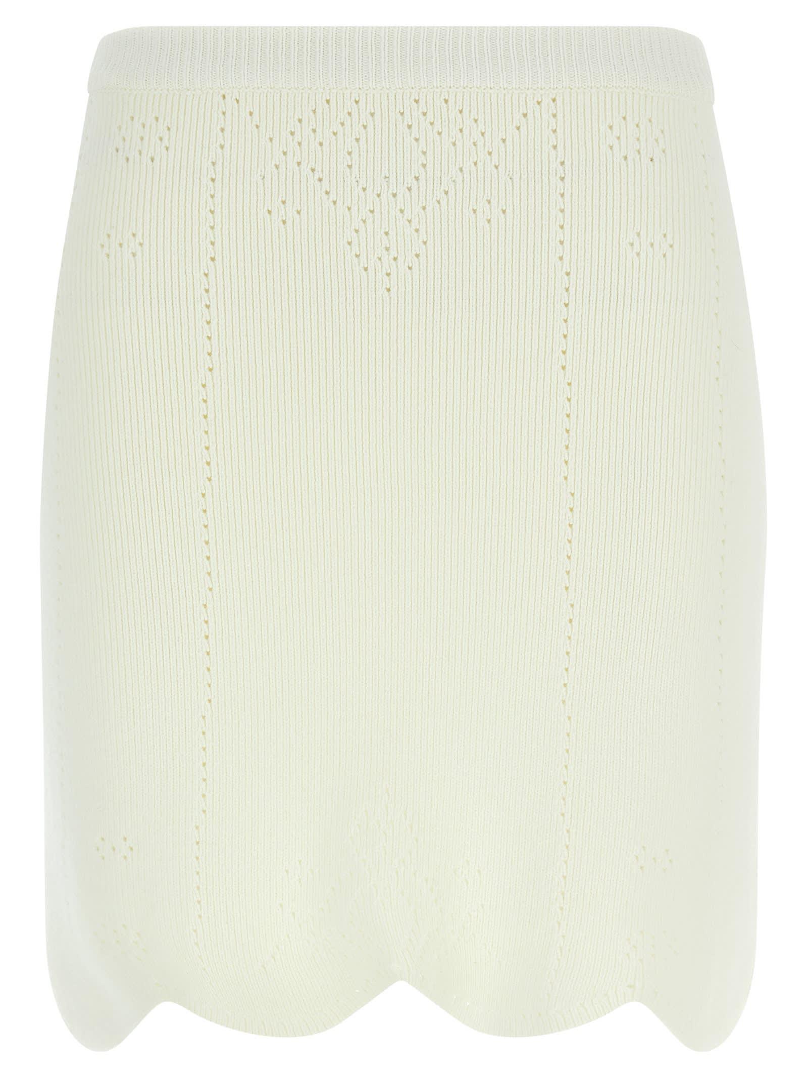 twinset cut-out intarsia skirt