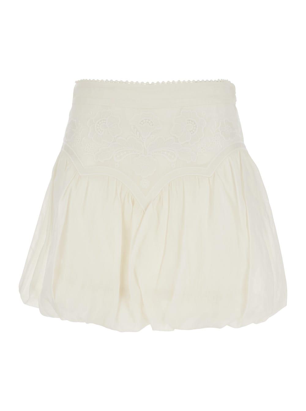 twinset dress embroidery with white ramie embroidery for women