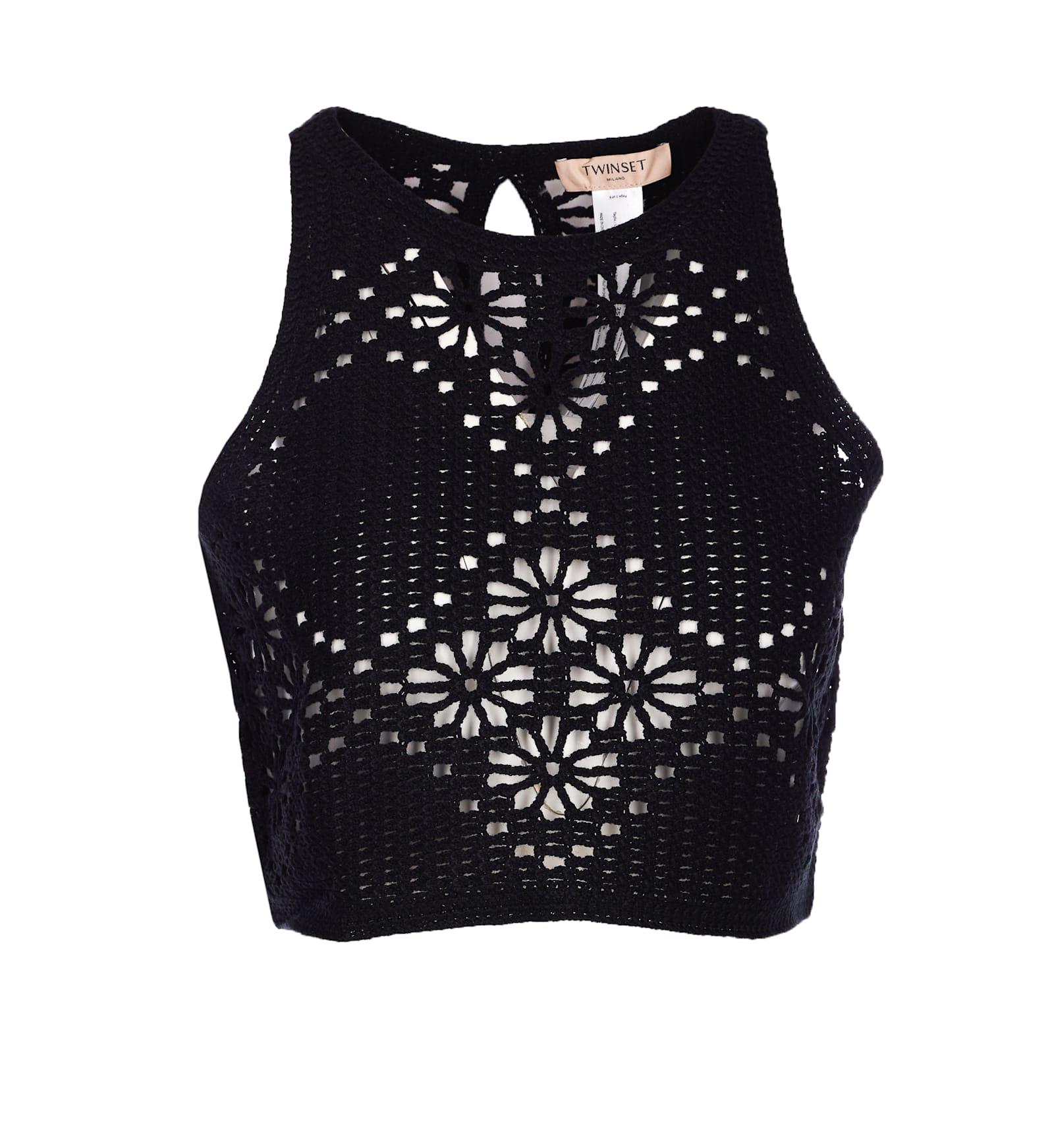 twinset embroidered top
