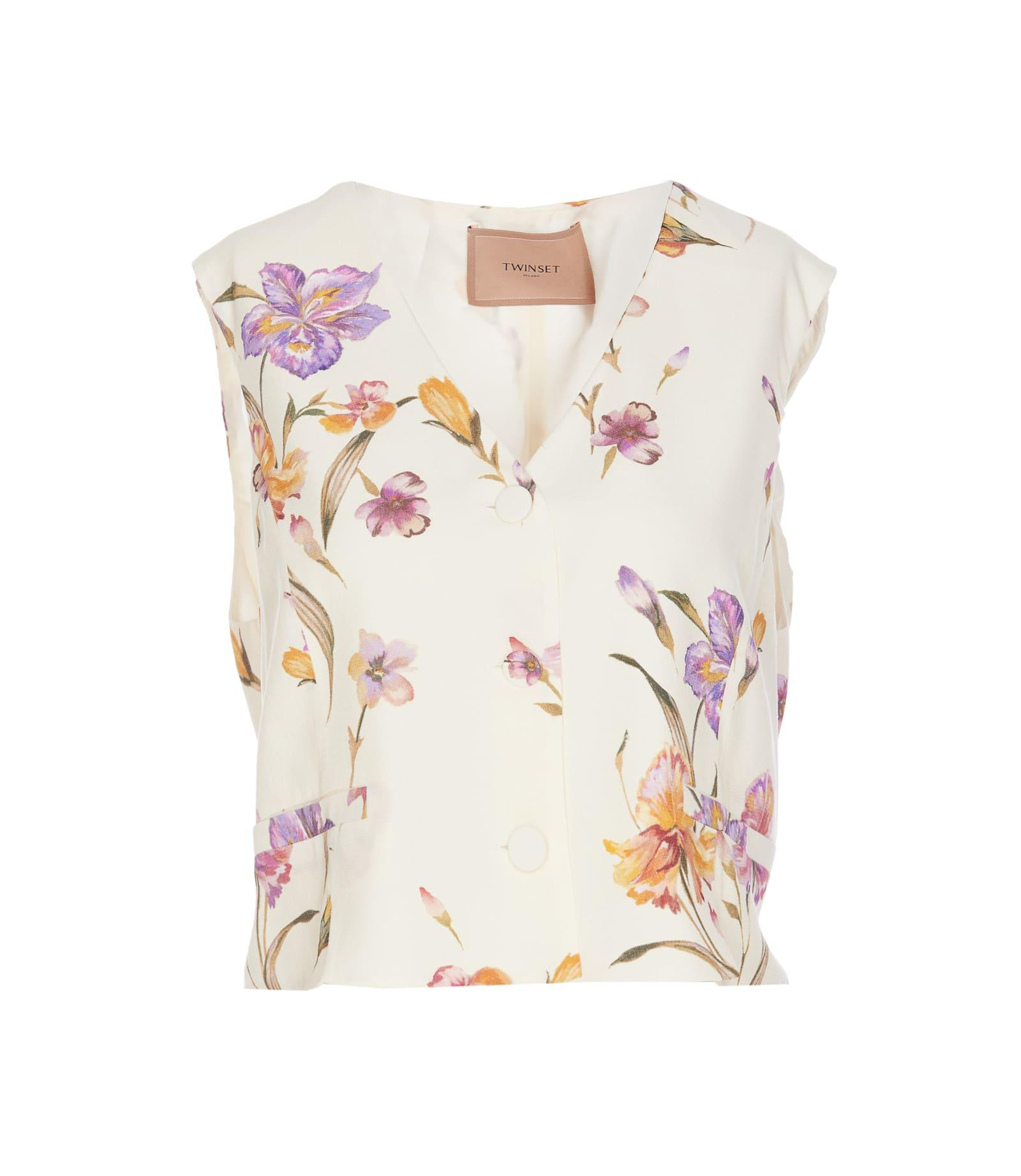 twinset floral print top