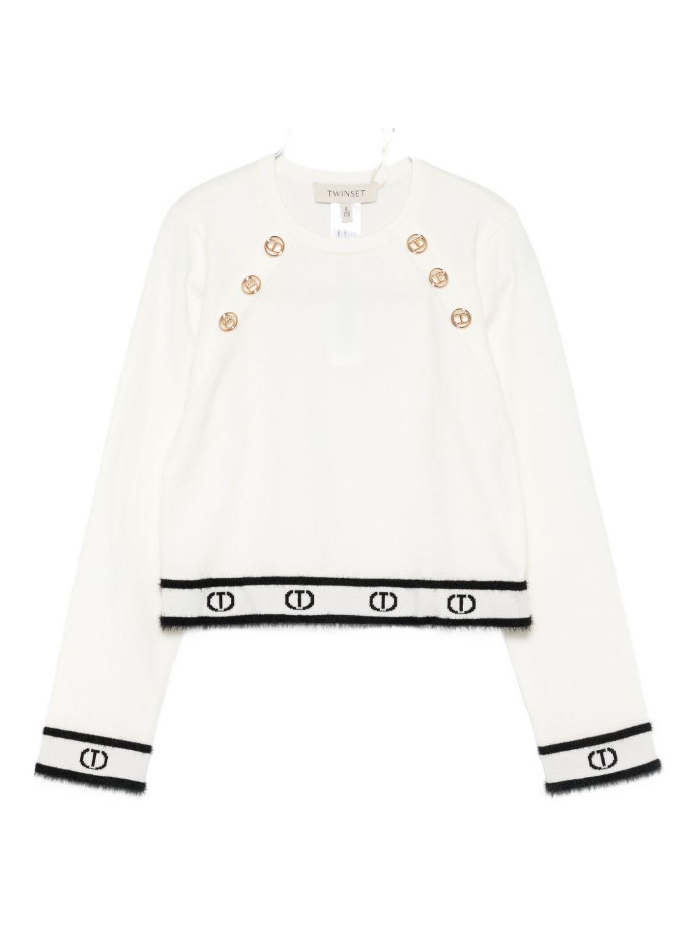 twinset kids button-up sweater