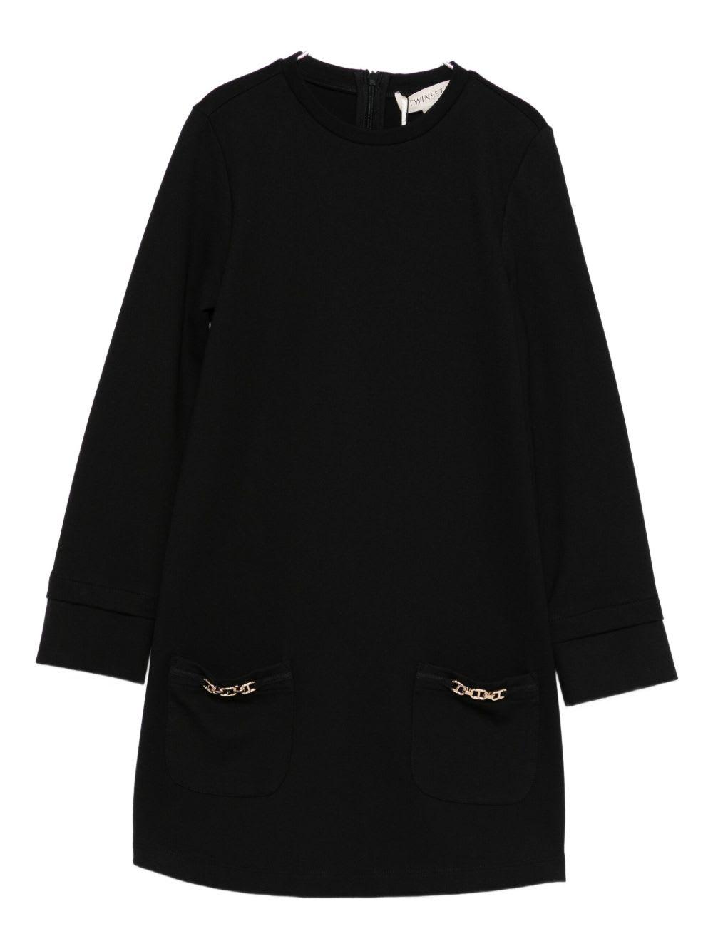 twinset kids midi dress with decoration
