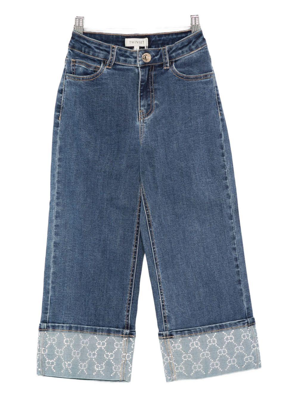 twinset kids rhinestone jeans