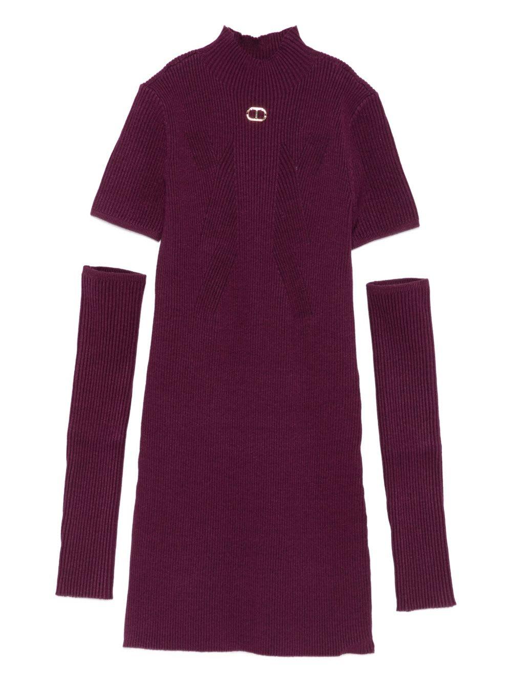 twinset kids ribbed turtleneck dress