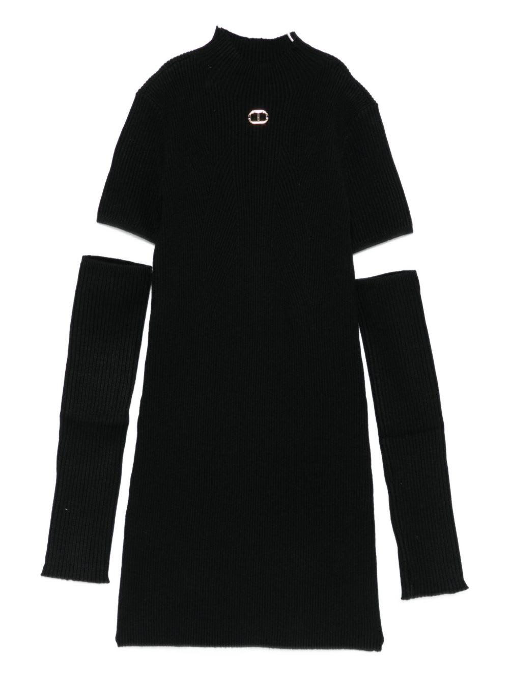 twinset kids ribbed turtleneck dress