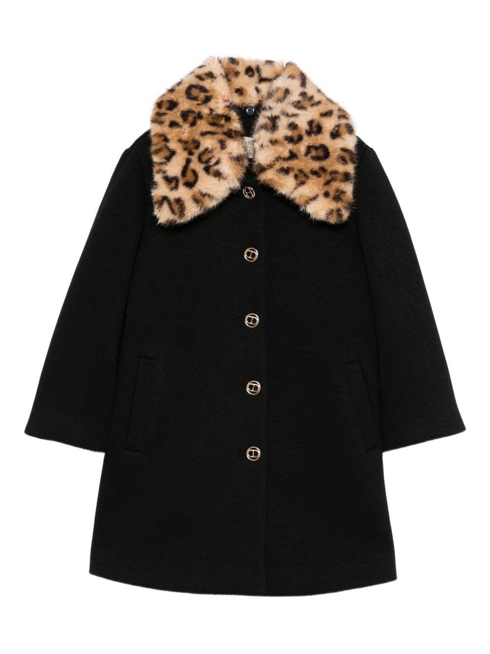 twinset kids twin-set black coat