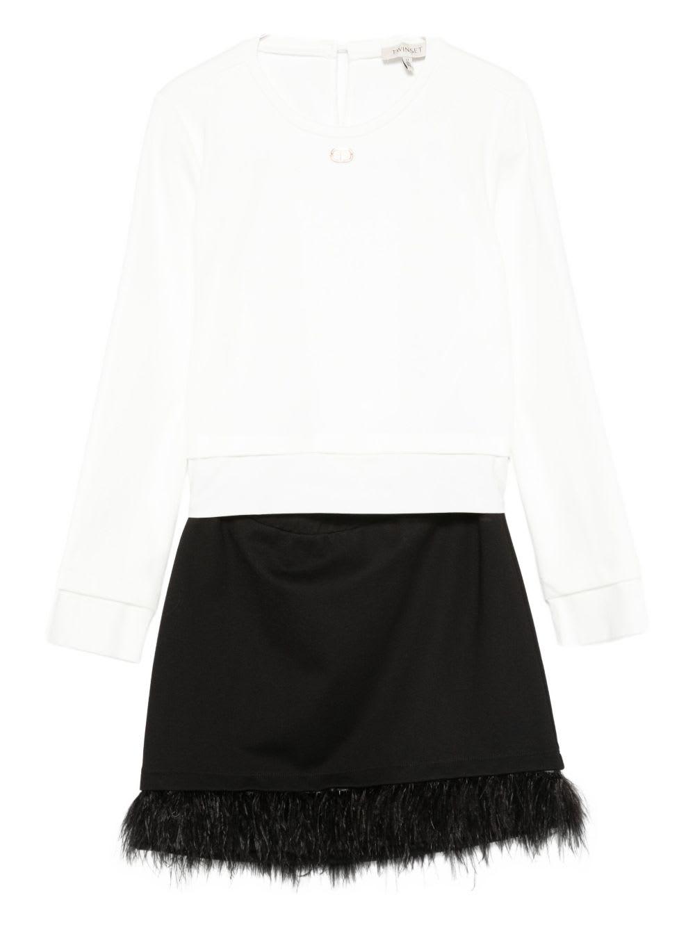 twinset kids two-tone dress