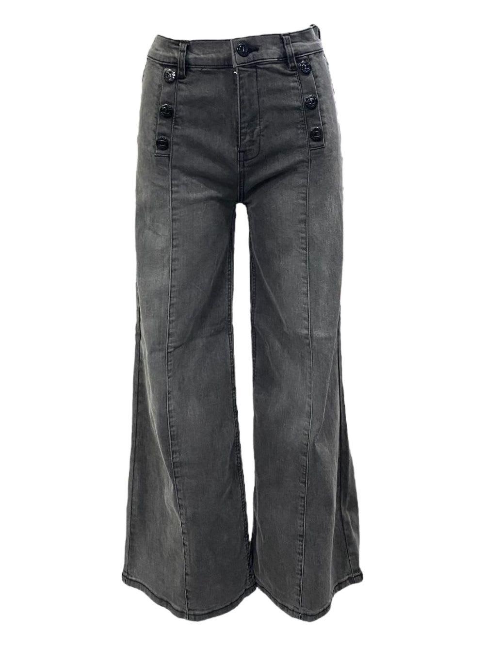 twinset kids wide-leg jeans