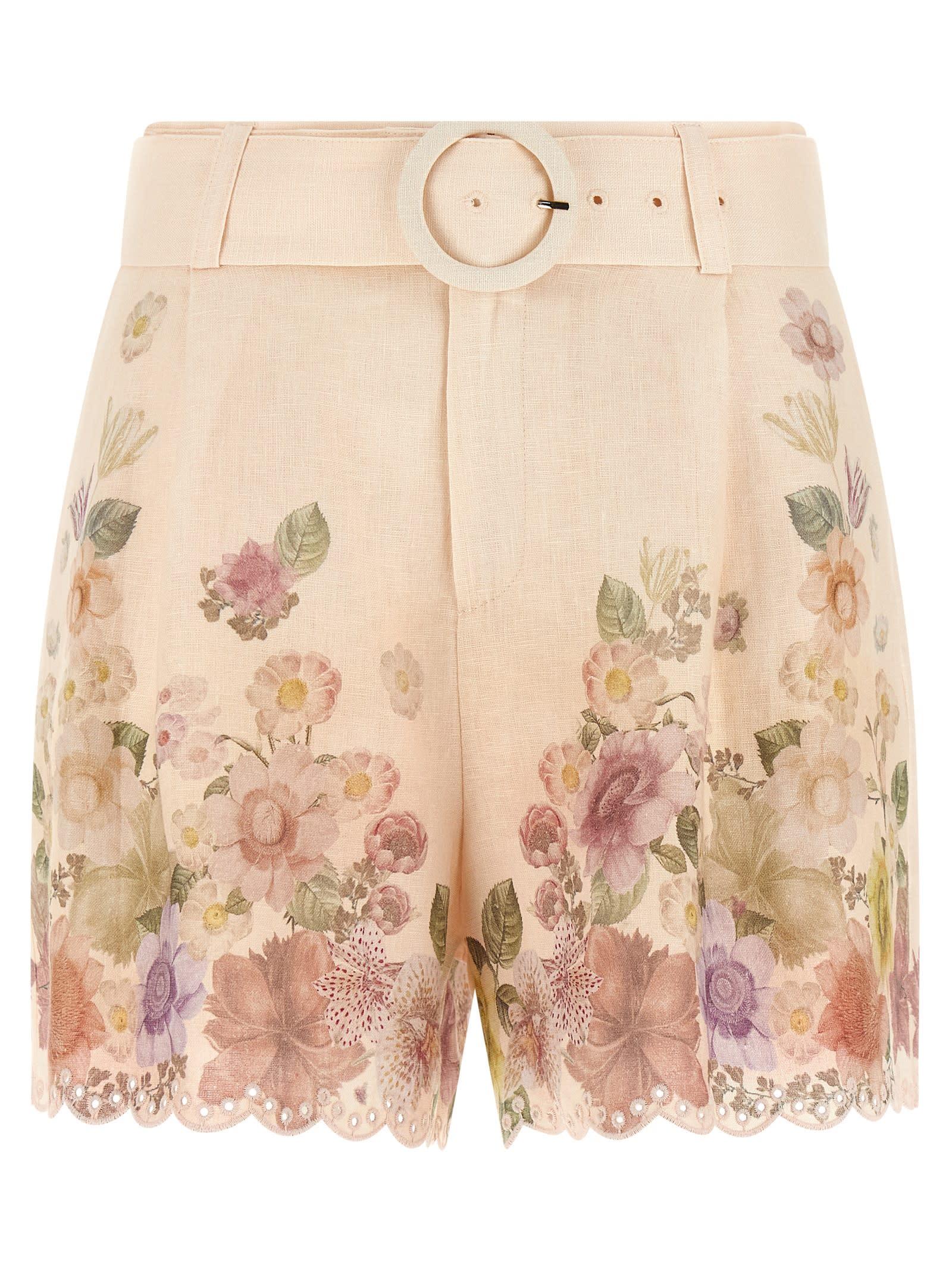 twinset linen shorts