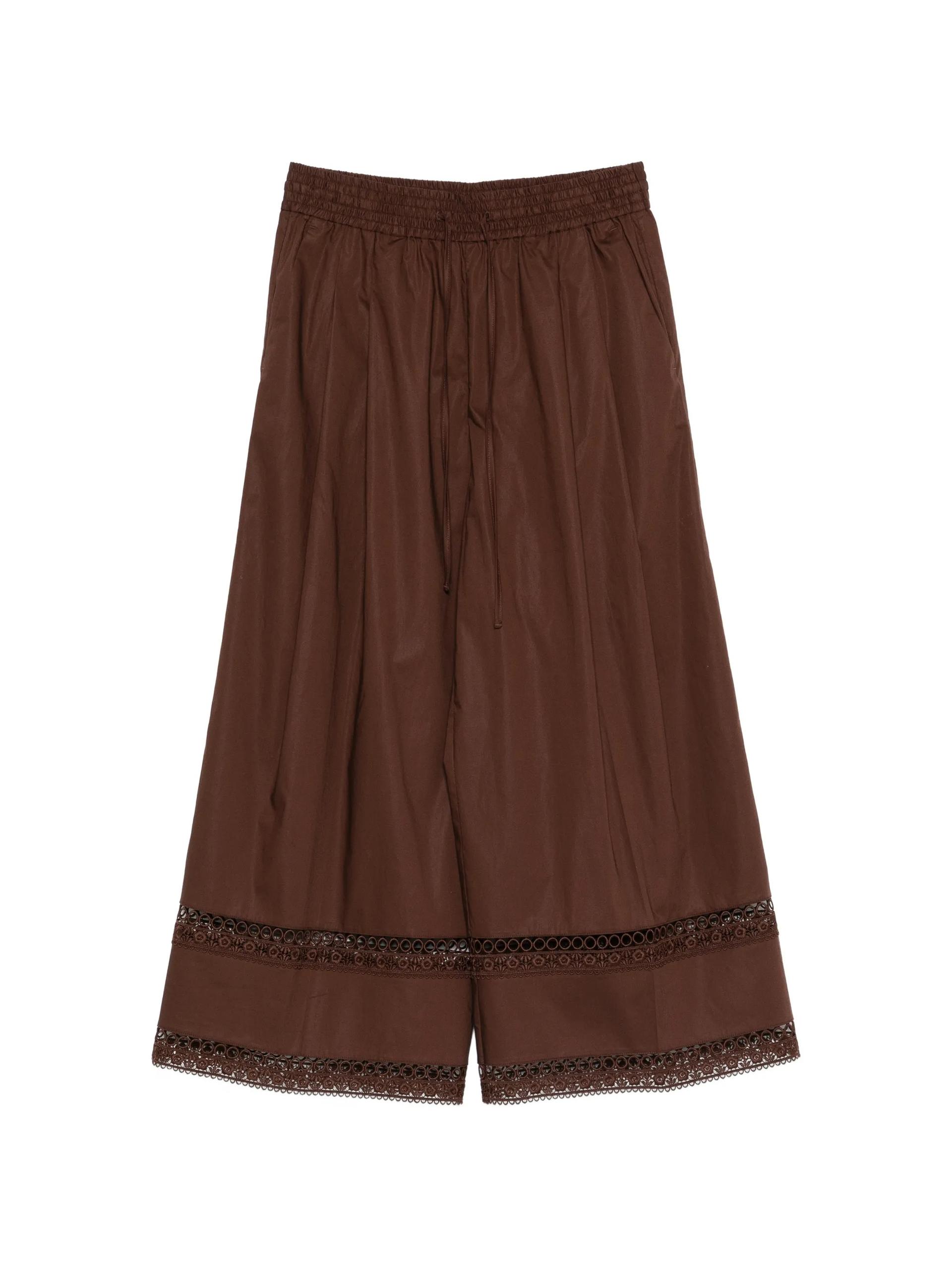 twinset pantaloni brown - women