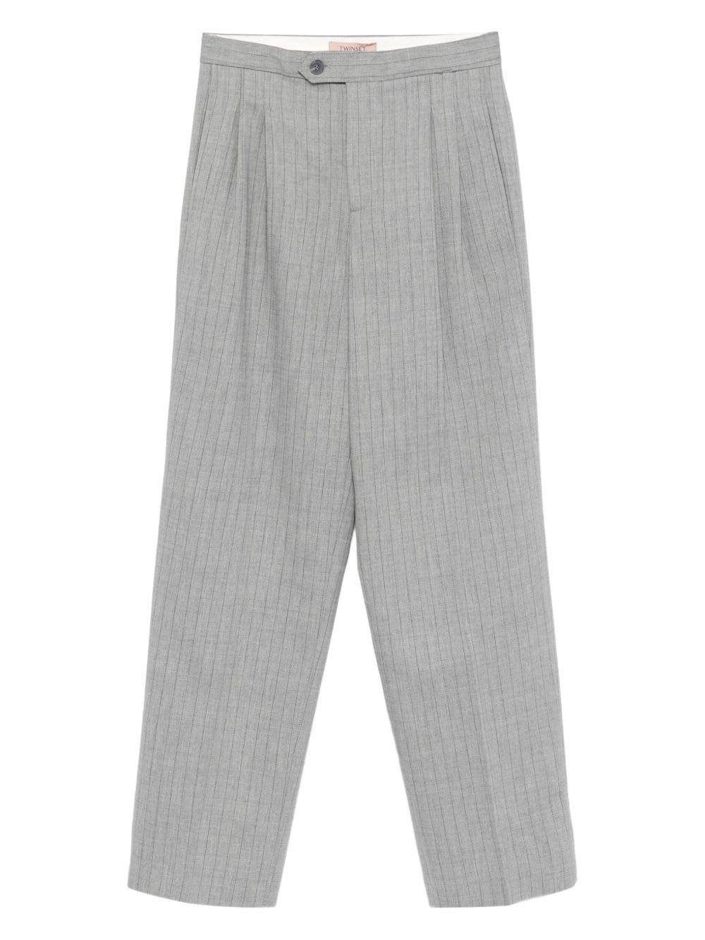 twinset pinstriped pleated trousers