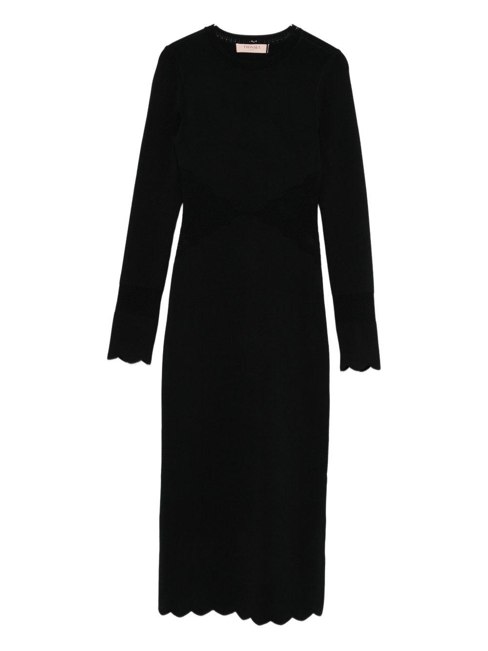 twinset scalloped hem dress