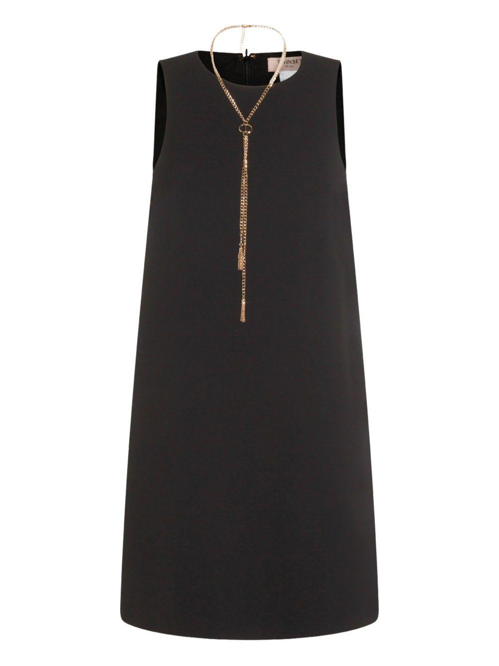 twinset sleeveless black dress
