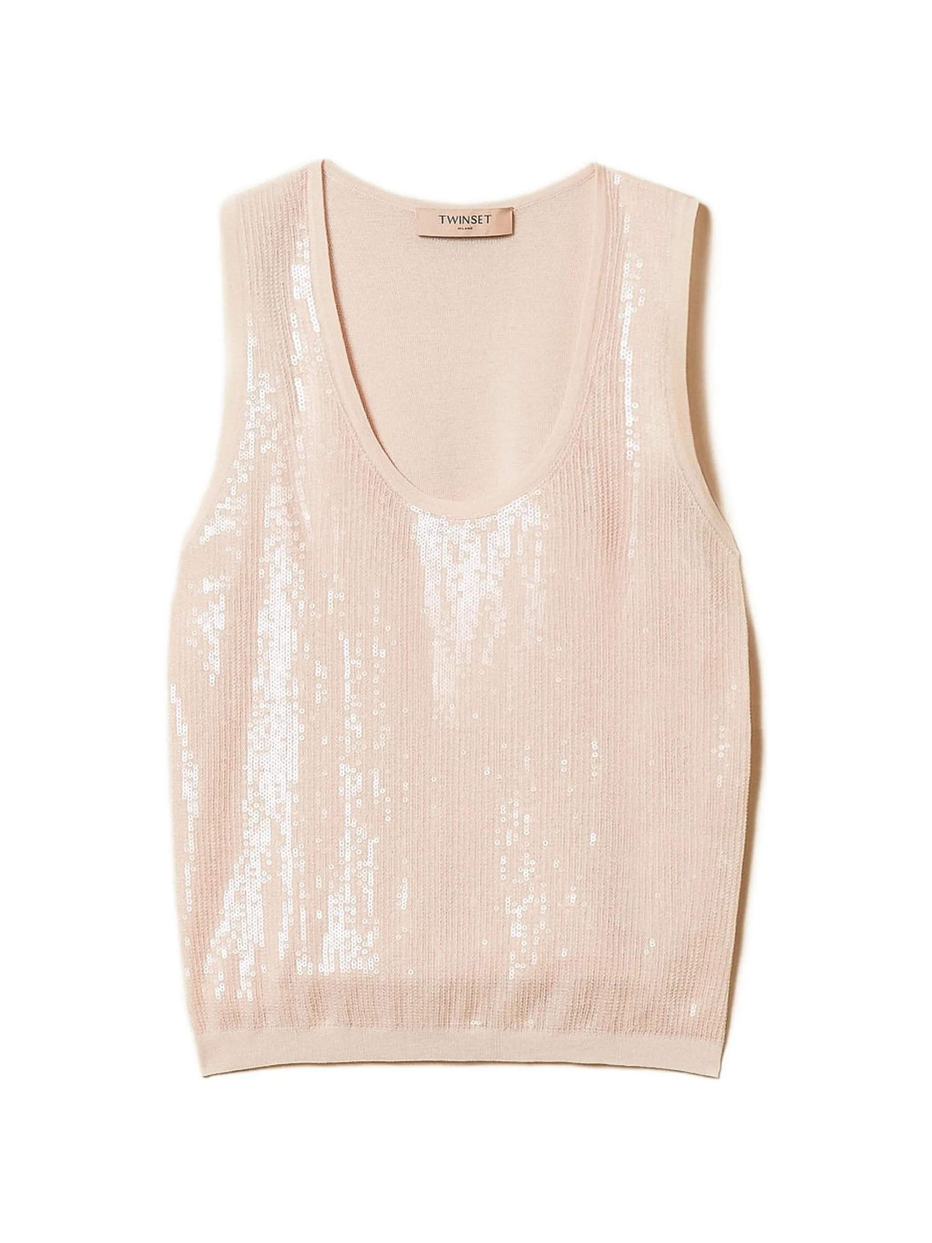 twinset top nude & neutrals co pa - women