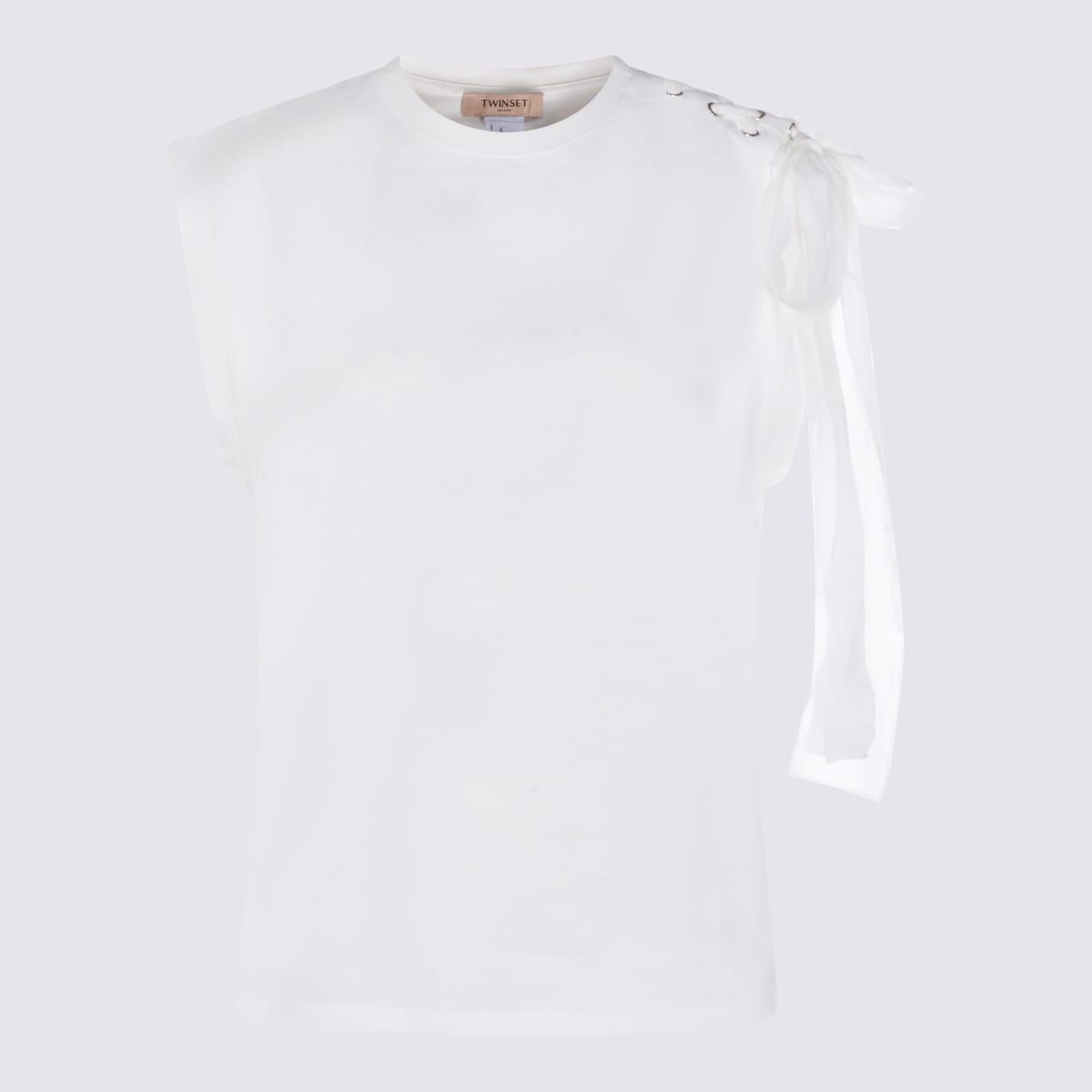 twinset white cotton t-shirt