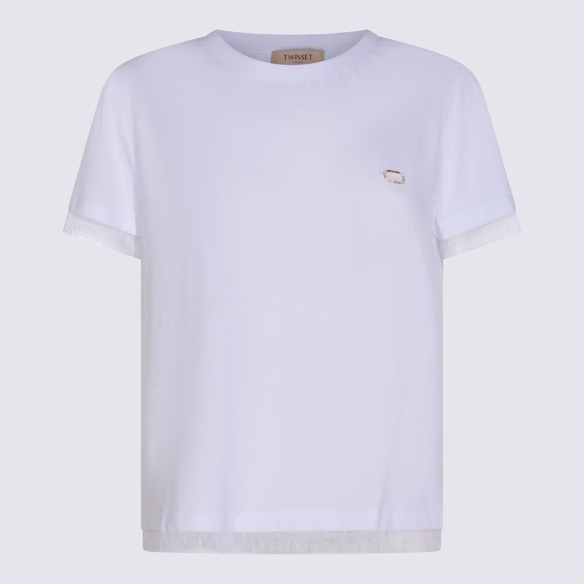 twinset white cotton t-shirt