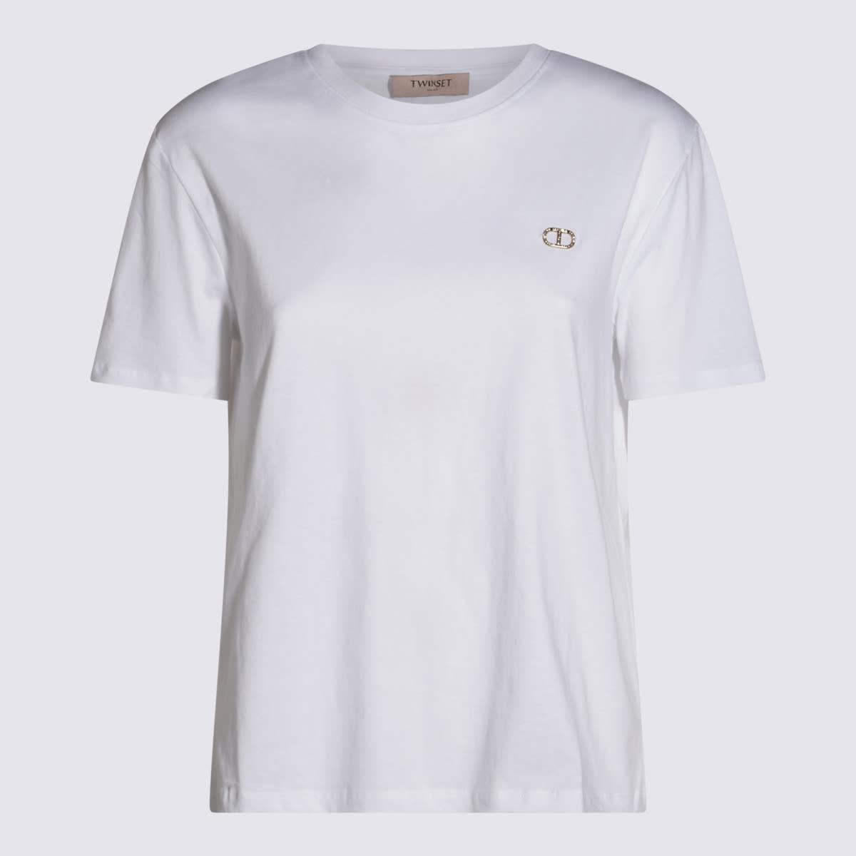twinset white cotton t-shirt