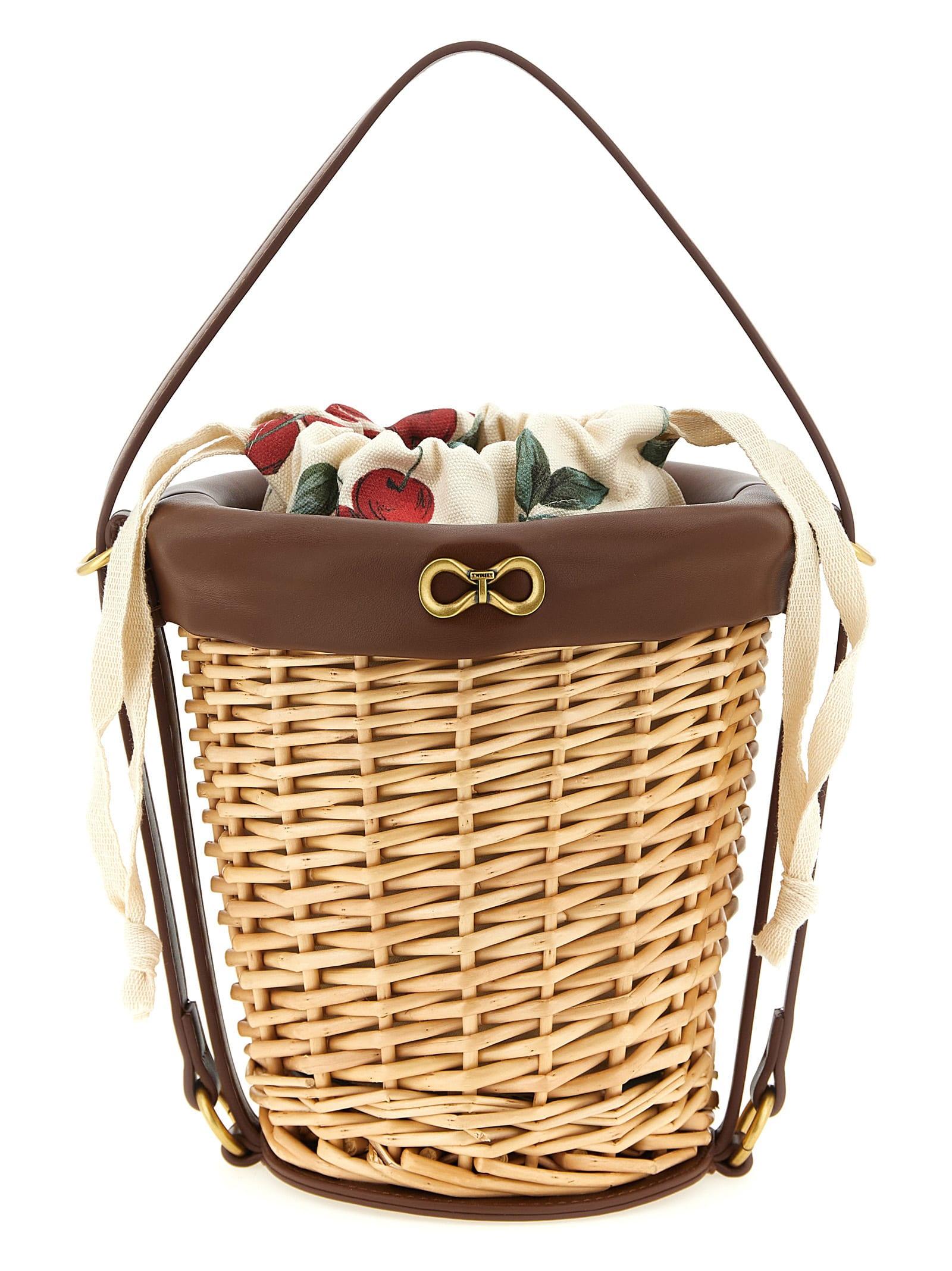 twinset wicker bucket