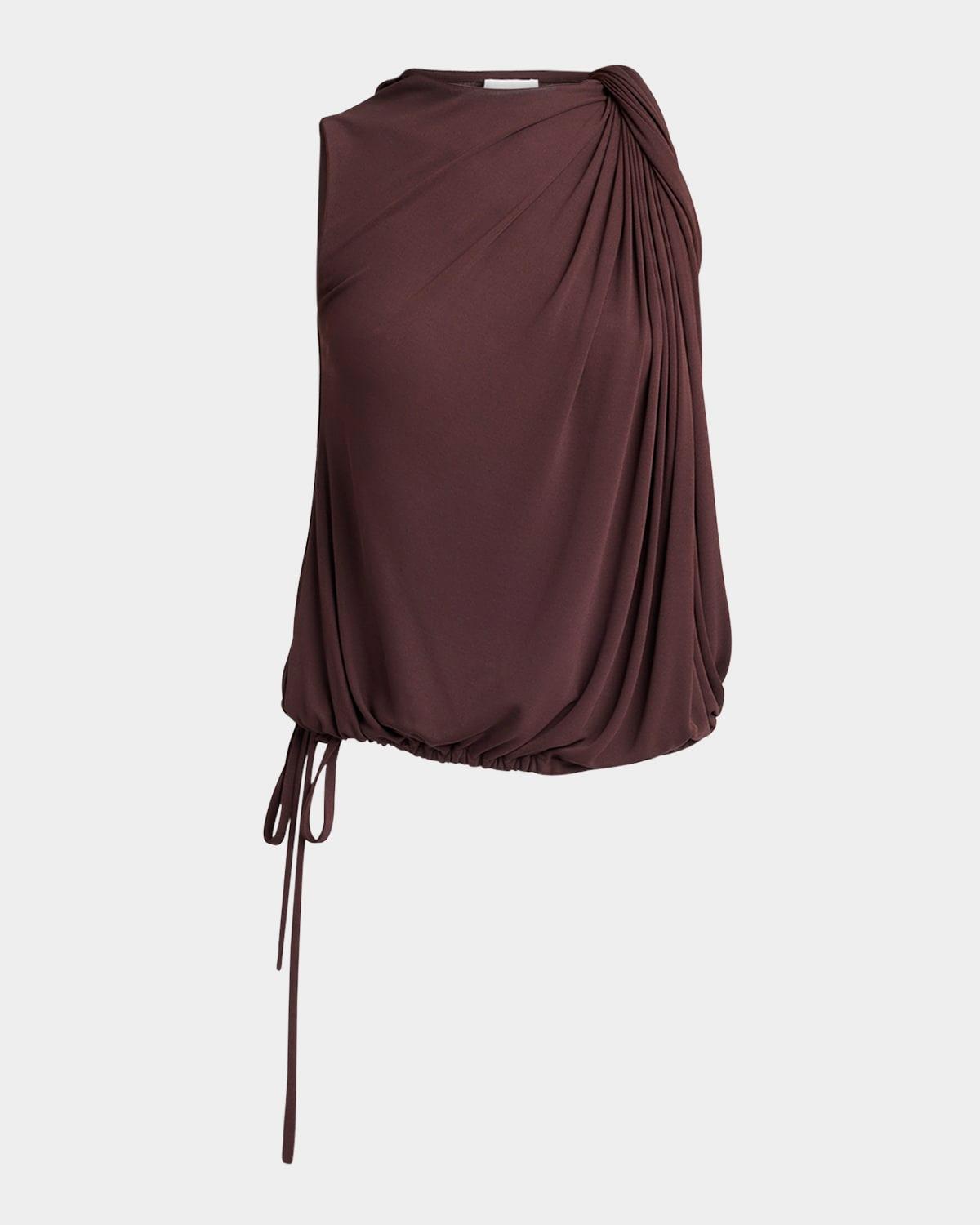 twist draped jersey top