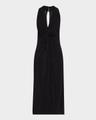 twist-front rhinestone midi dress