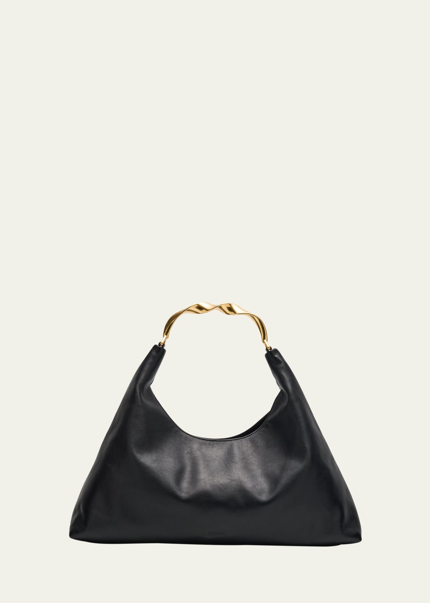 twist leather hobo bag
