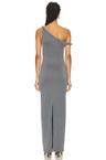twist shoulder maxi dress