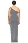 twist shoulder maxi dress