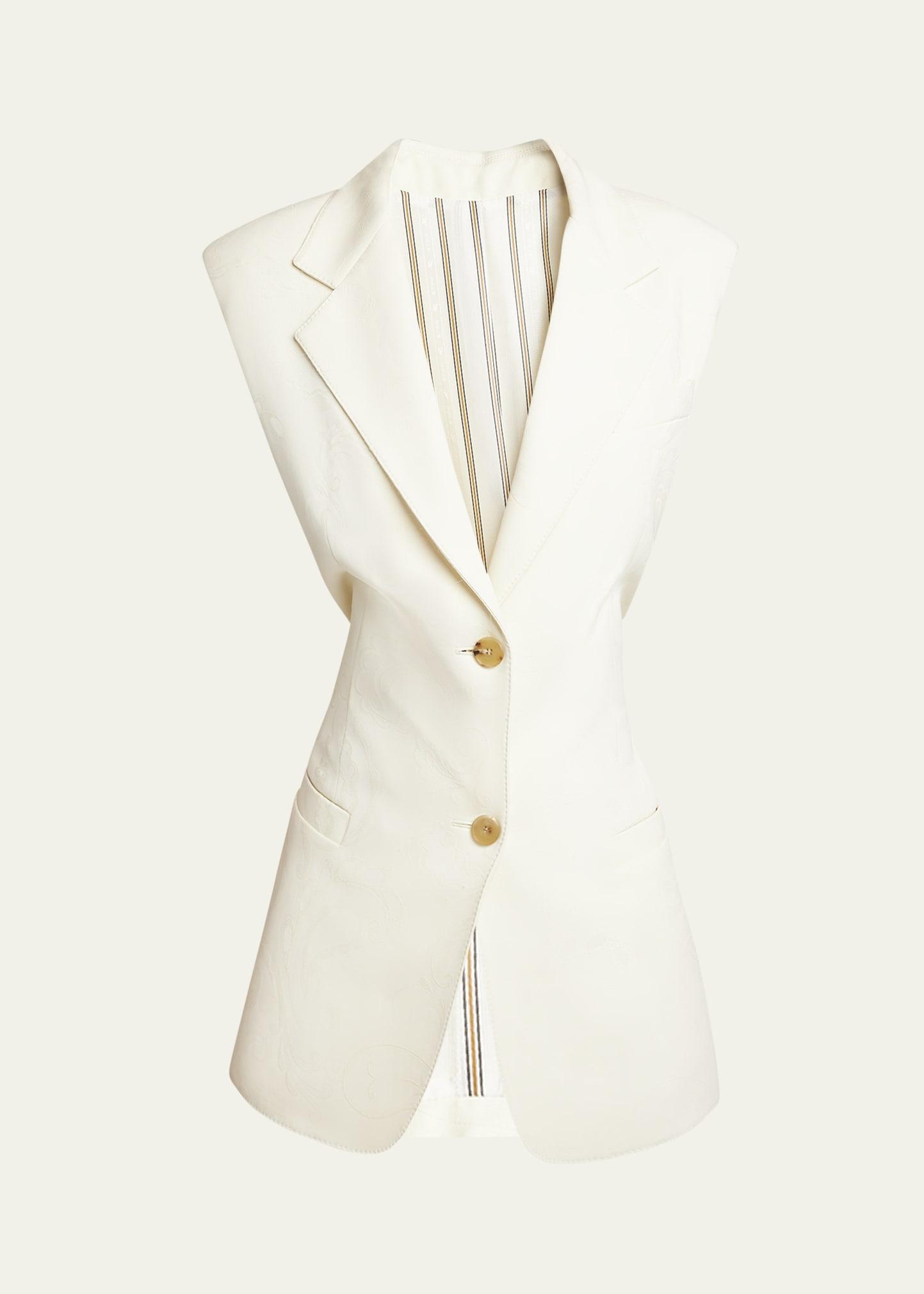 twisted-back silk vest