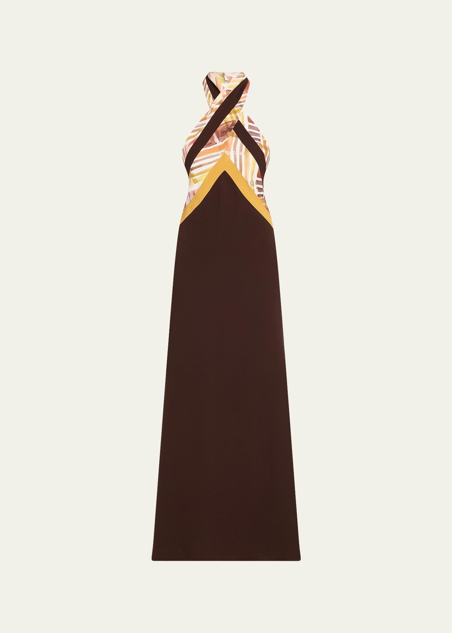 twisted halter dress