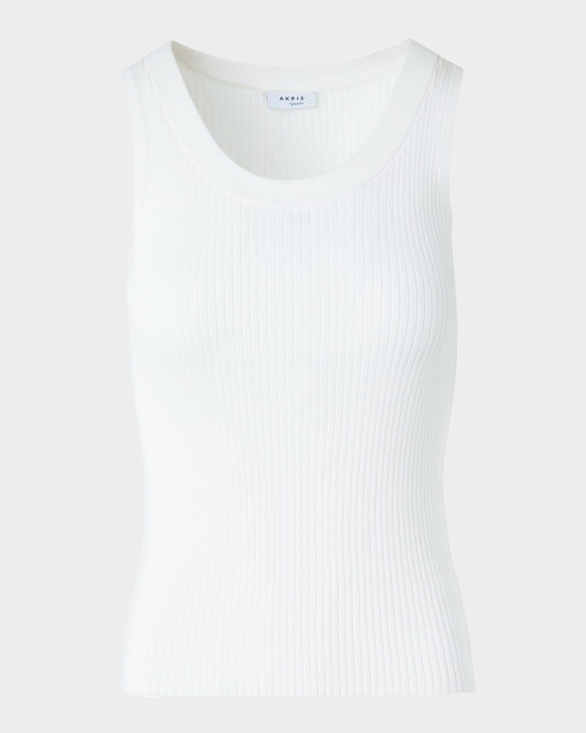 twisted rib knit tank top