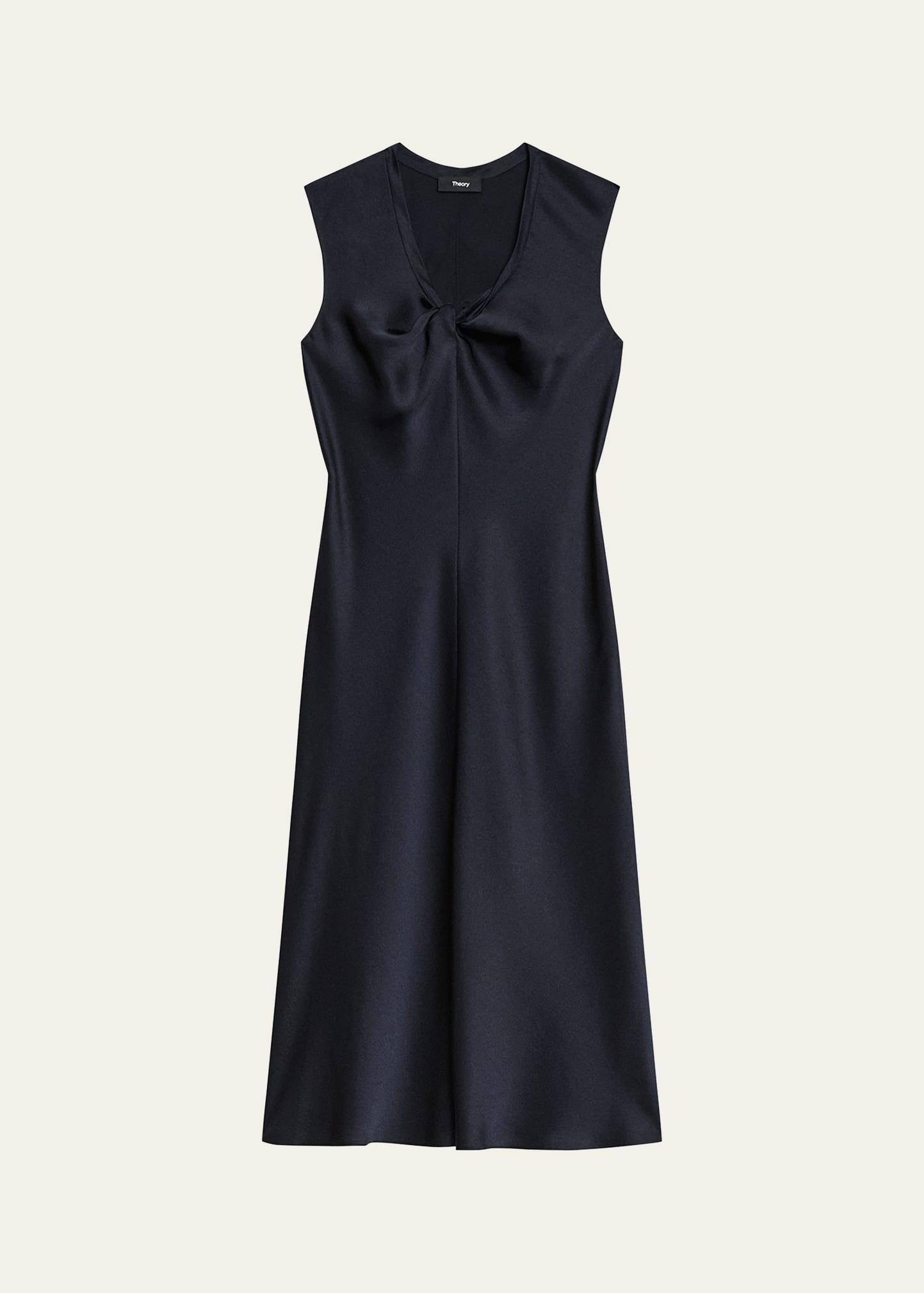 twisted scoop-neck dress