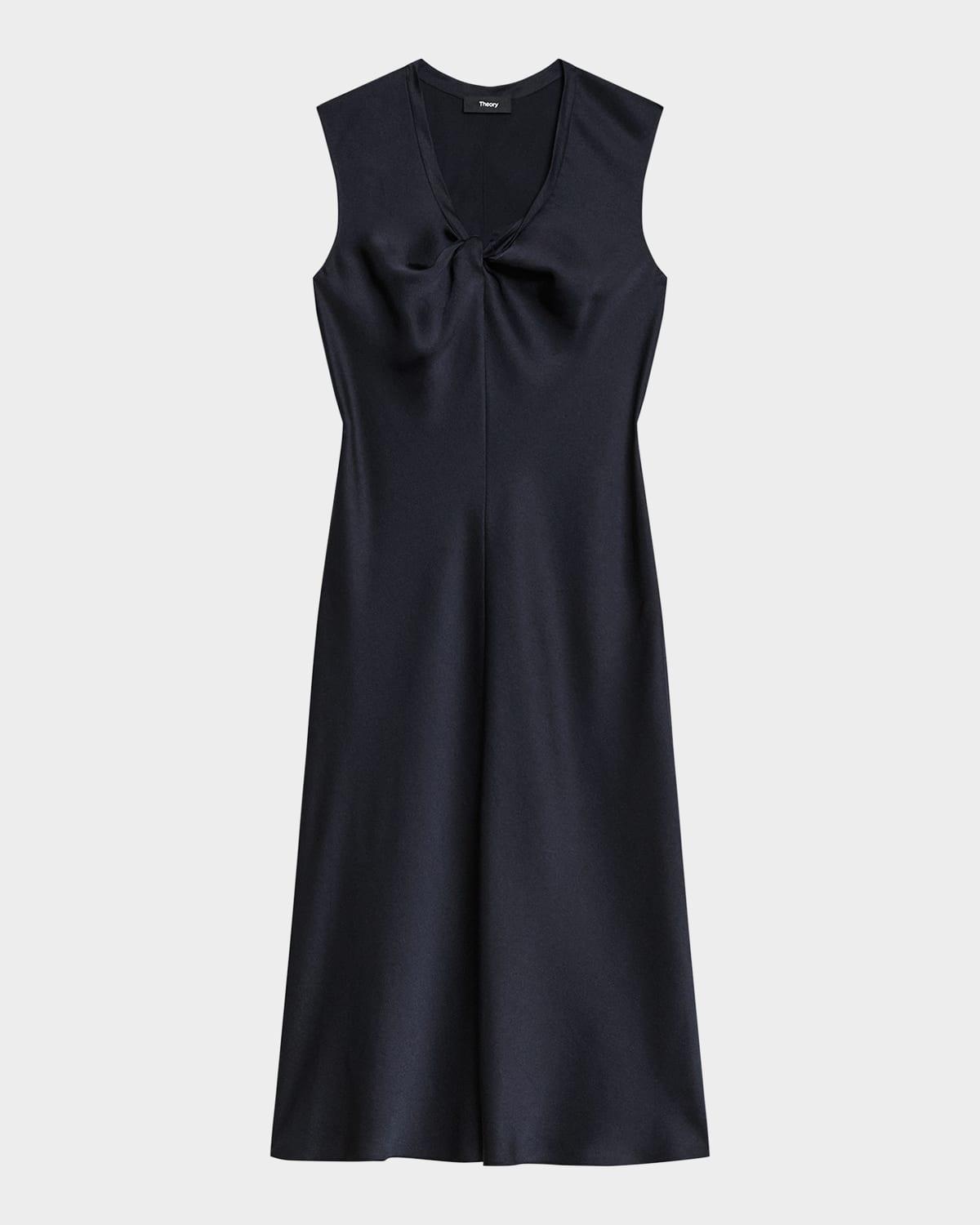 twisted scoop-neck dress
