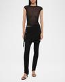 twisted sheer crewneck top