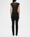 twisted sheer crewneck top
