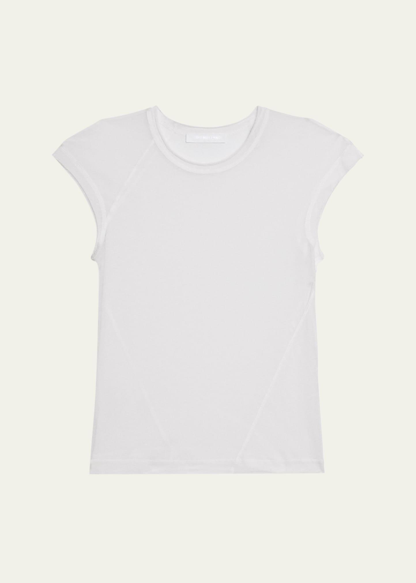 twisted sheer crewneck top