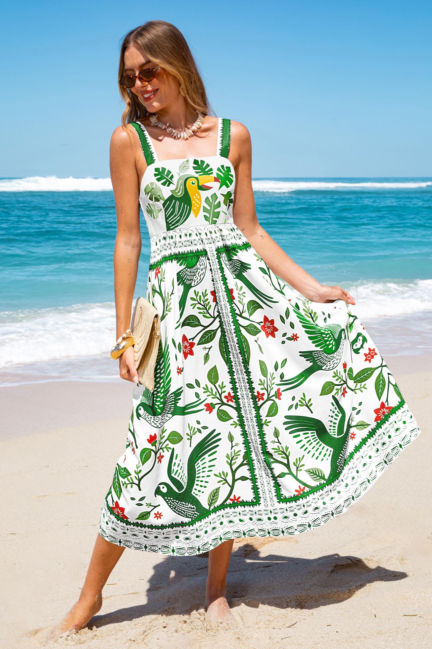 two can tango tropical maxi dress - l