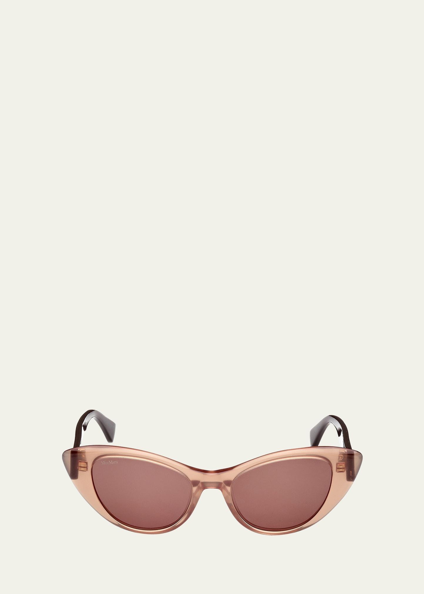 two-tone acetate cat-eye sunglasses