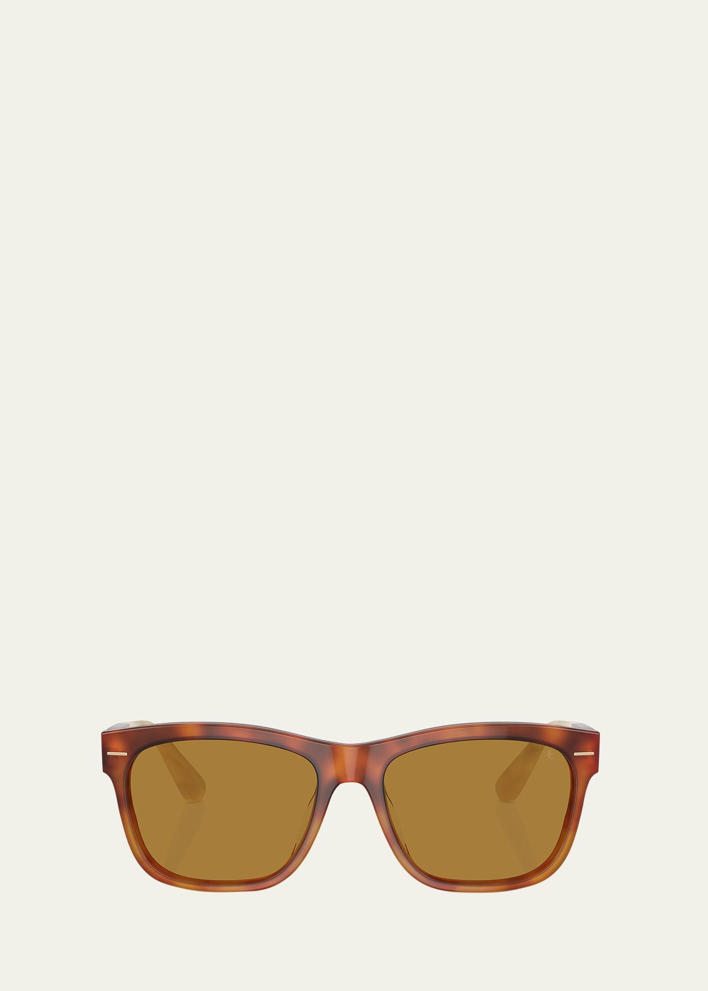 two-tone acetate square sunglasses