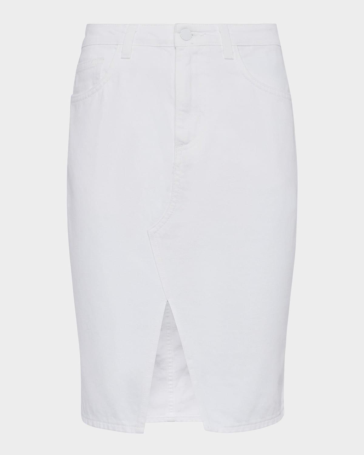 tylee knee-length denim skirt