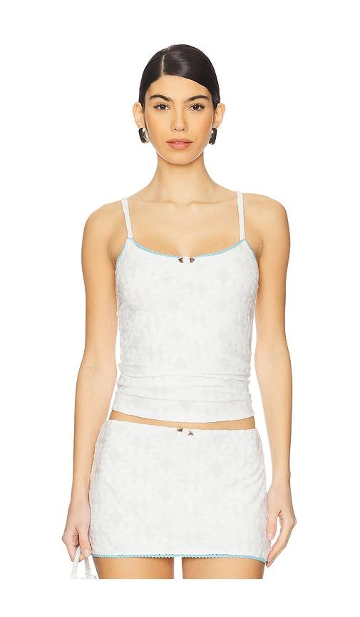 tyler mcgillivary colette tank top in white.