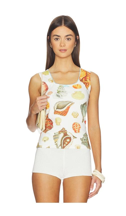 tyler mcgillivary collector square tank top in white.