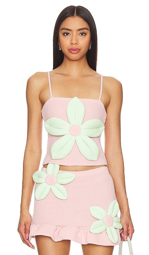 tyler mcgillivary daisy top in rose.