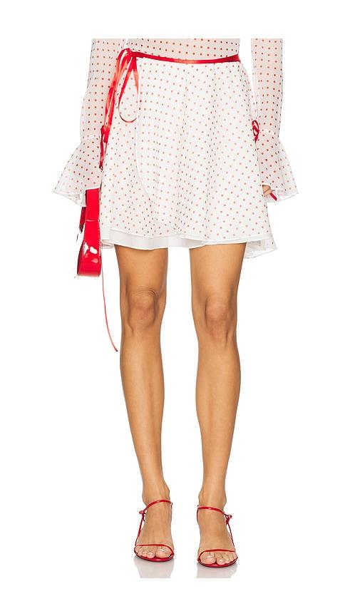 tyler mcgillivary franny skirt in red.