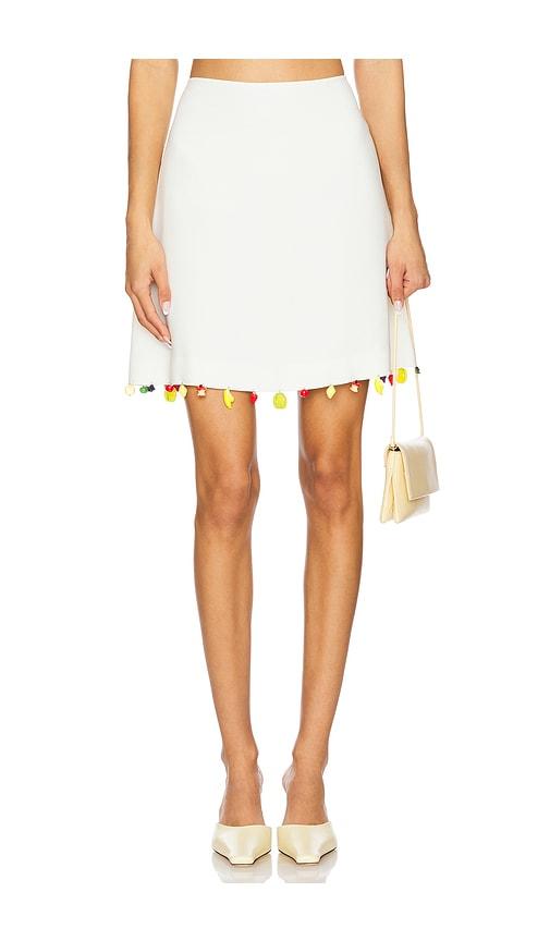 tyler mcgillivary mira skirt in white.