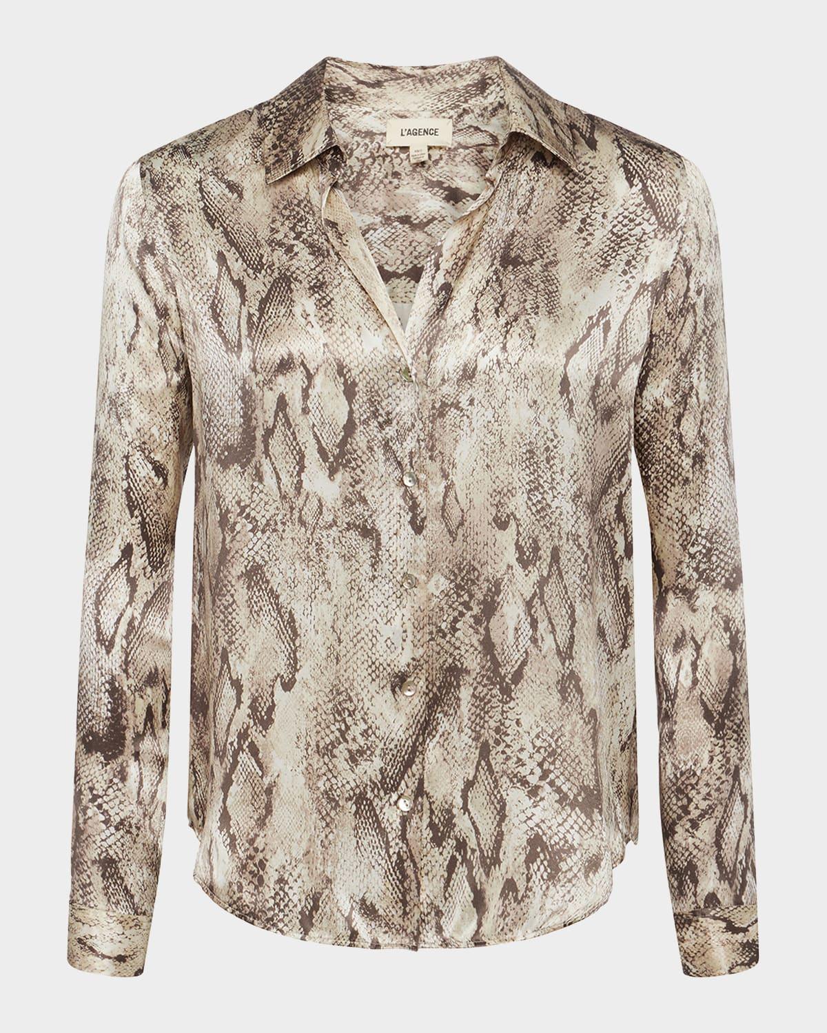 tyler snake silk blouse