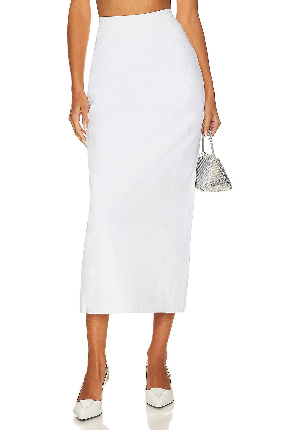 tyra denim column skirt