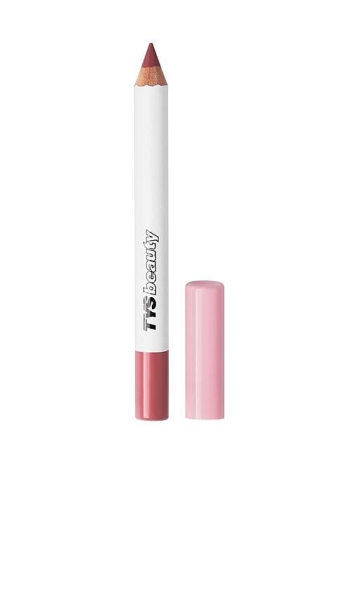 tys beauty lip crayon hyaluronic liner in perfect pink.