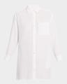 tyson cotton gauze shift mini shirtdress