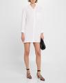 tyson cotton gauze shift mini shirtdress